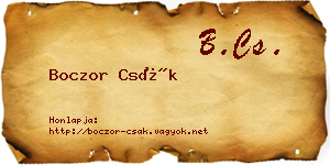 Boczor Csák névjegykártya